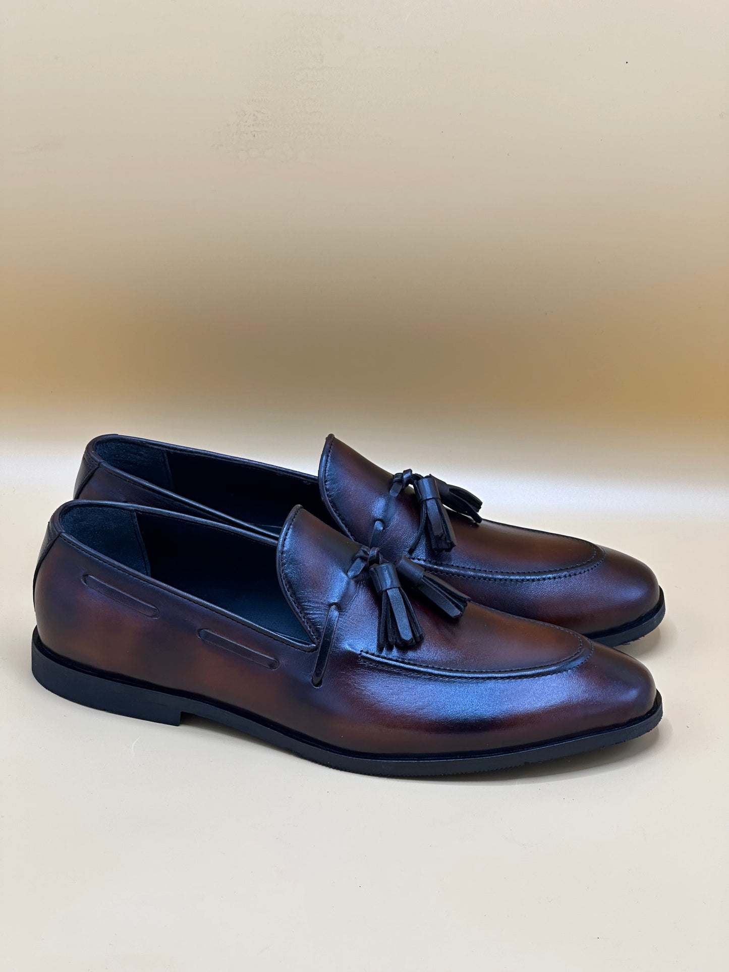 Brown Shaded Tassel Loafer