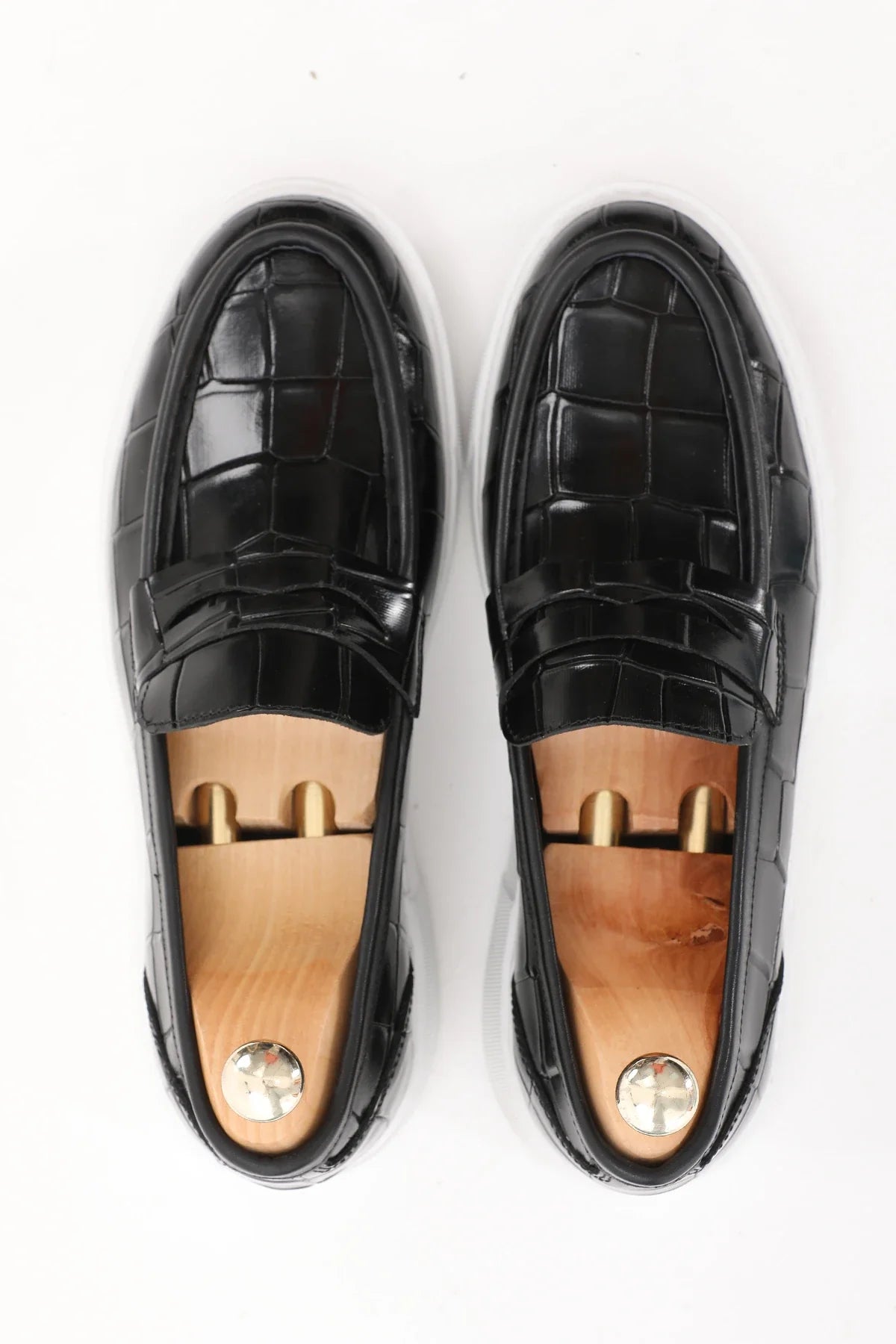 Black Croc Casual Wear F-416