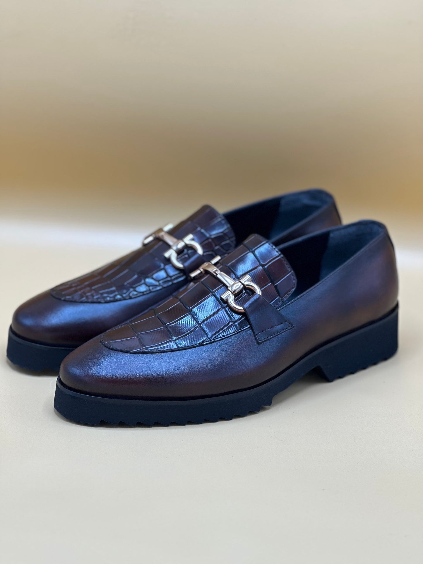 Brown Chunky Croc Vamp