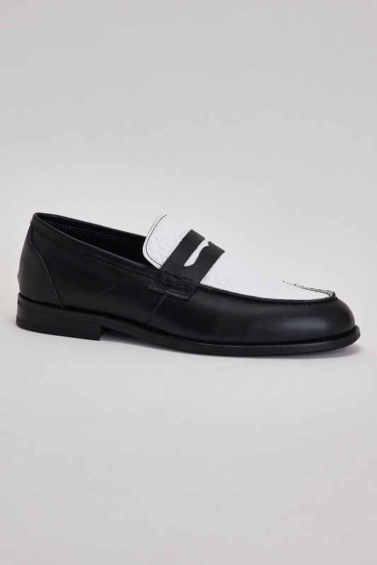 Black And White Penny Loafer