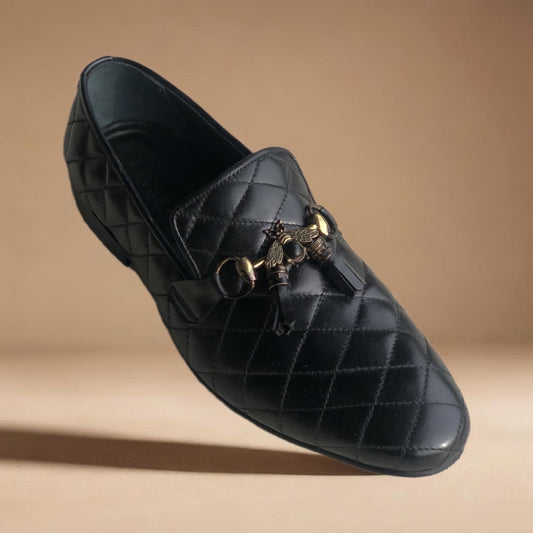 Black Fully Diamond Loafer Bee