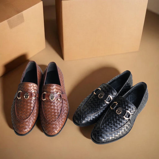 Brown Fully Knitting Loafer-AL55