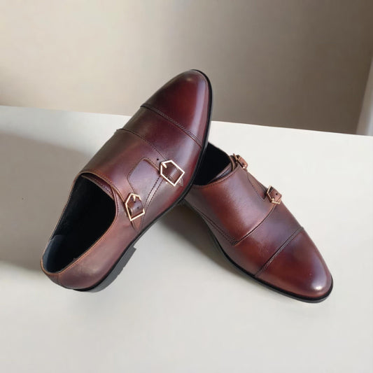 Brown Double Monk Straps