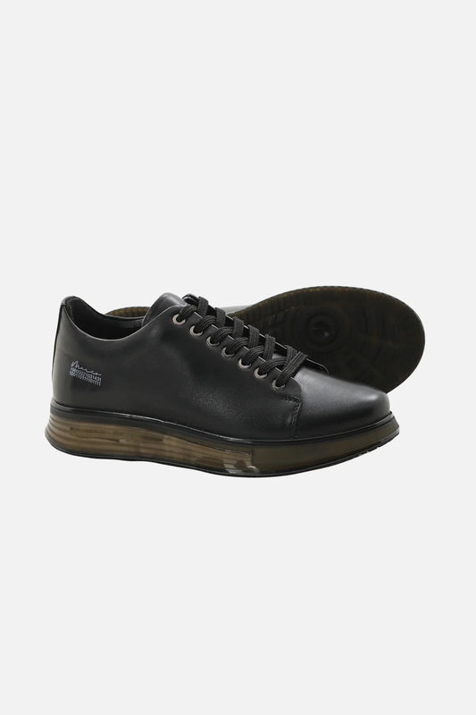 Black Leather Sneakers