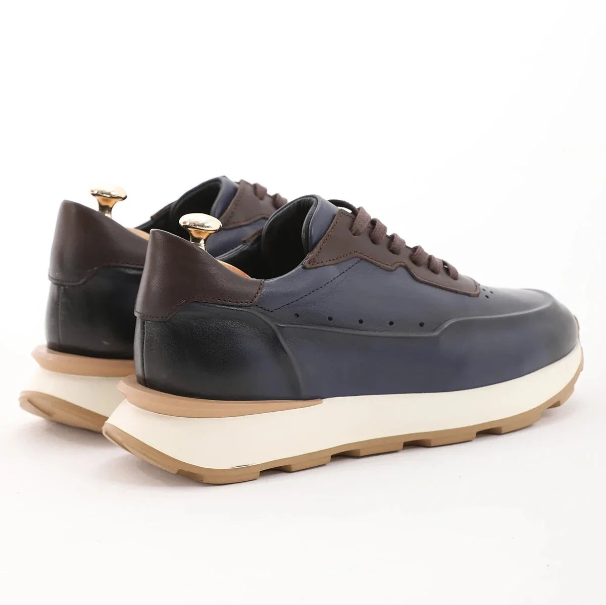Blue Calf Leather Runners