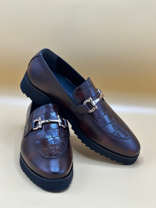 Brown Chunky Croc Vamp