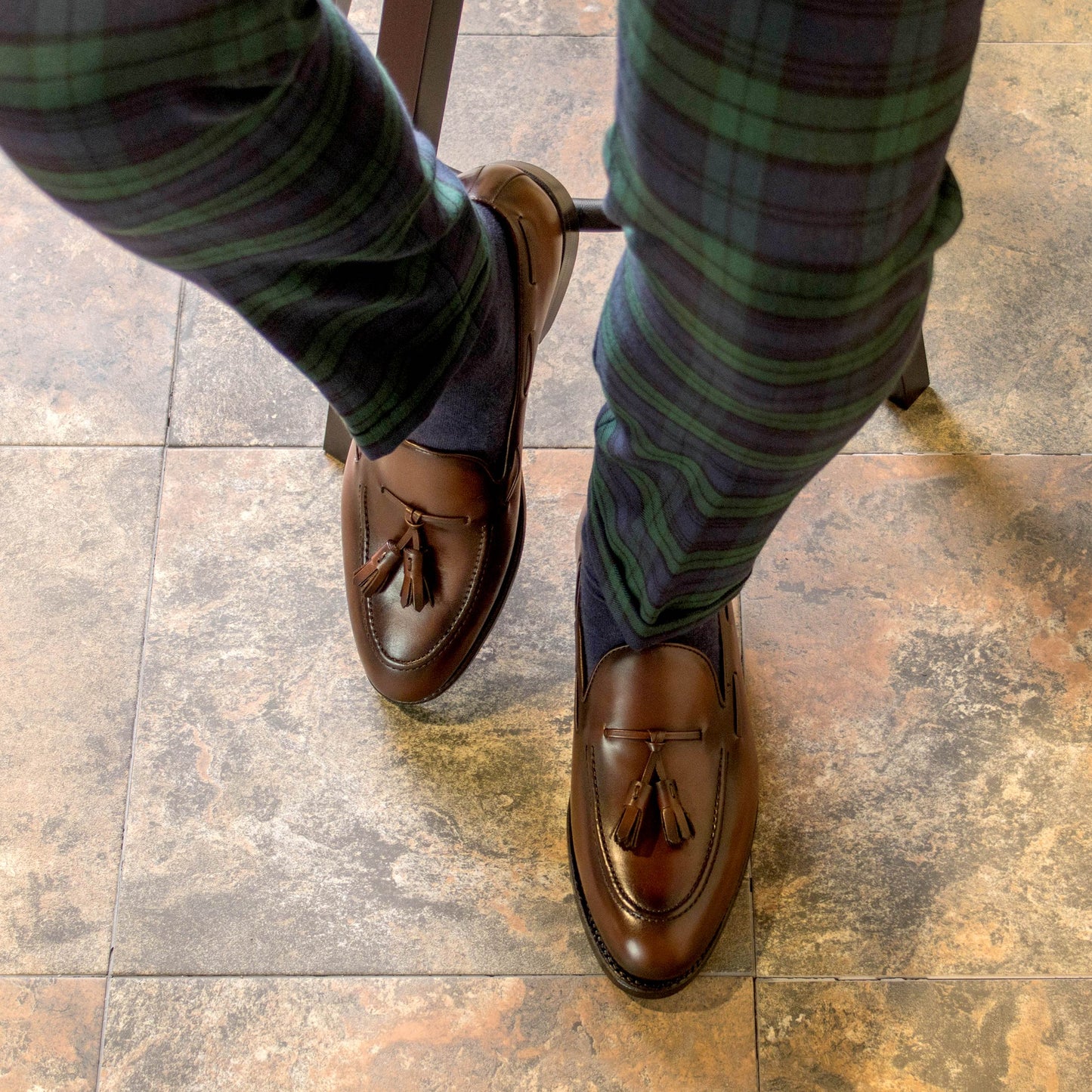 Med Brown Box Calf Loafer
