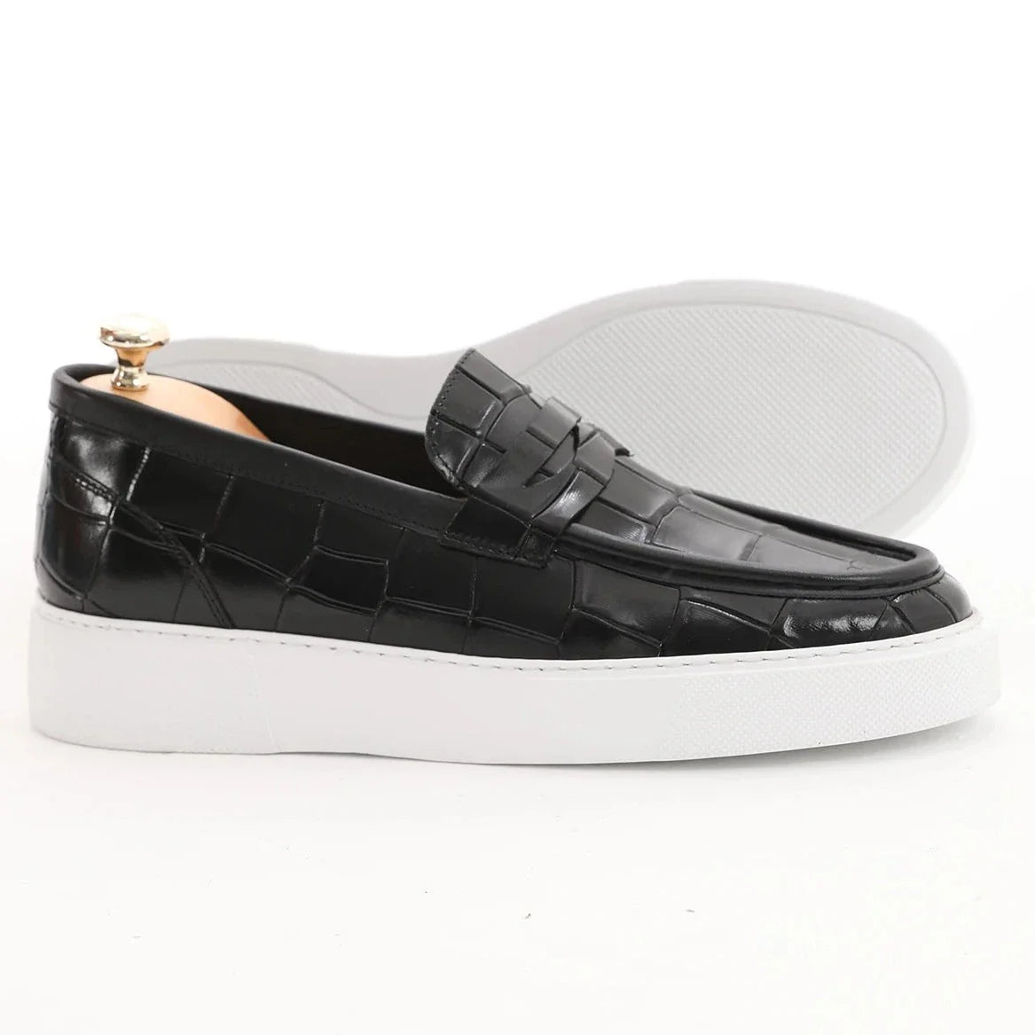 Black Croc Casual Wear F-416
