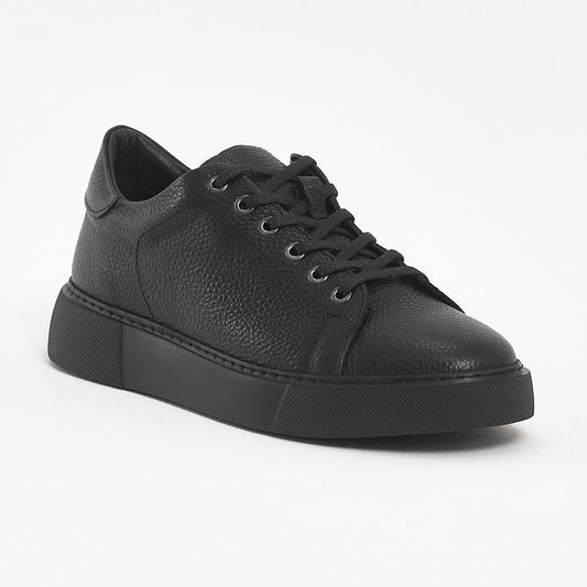 Black Leather Sneaker