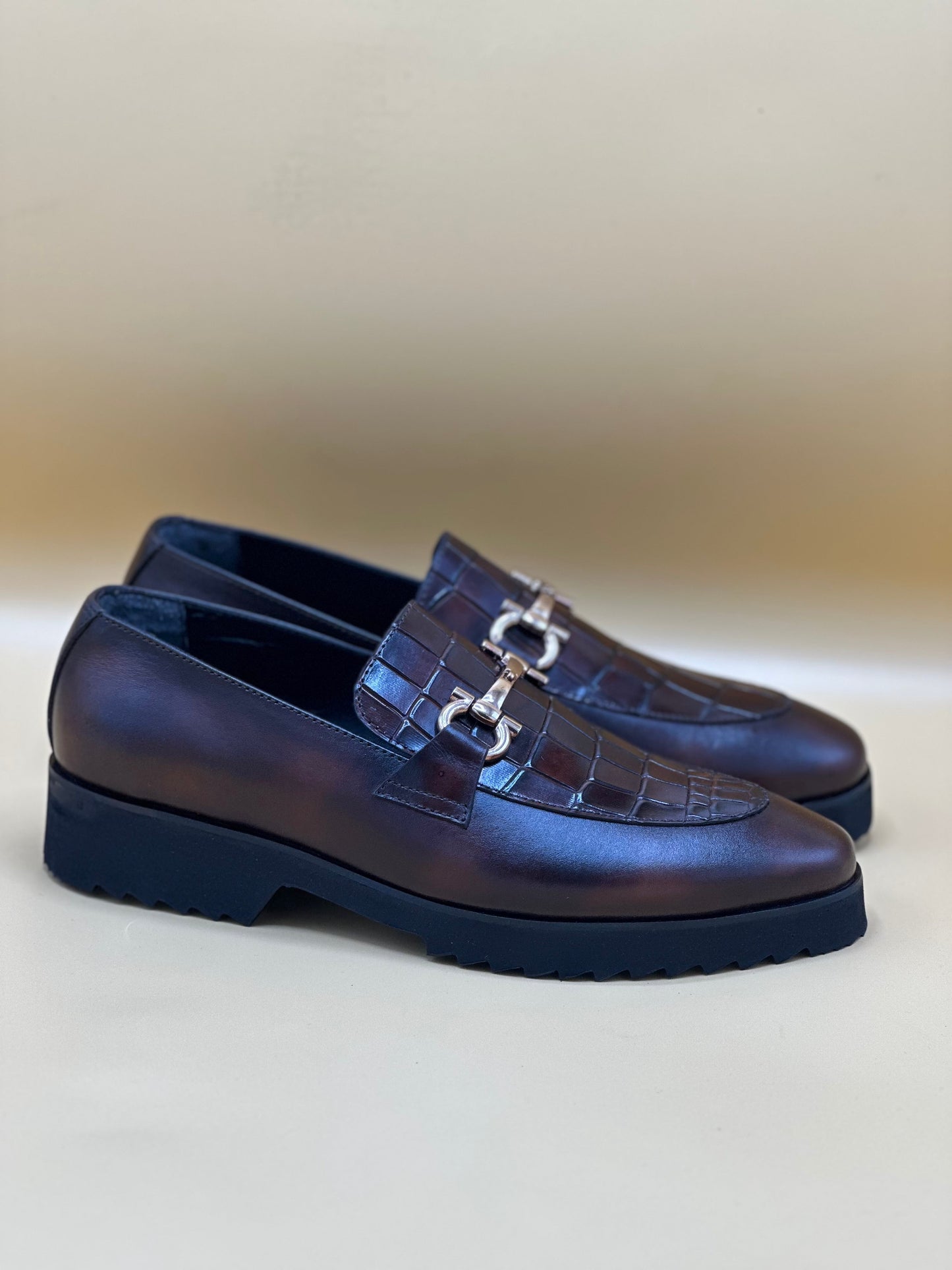 Brown Chunky Croc Vamp