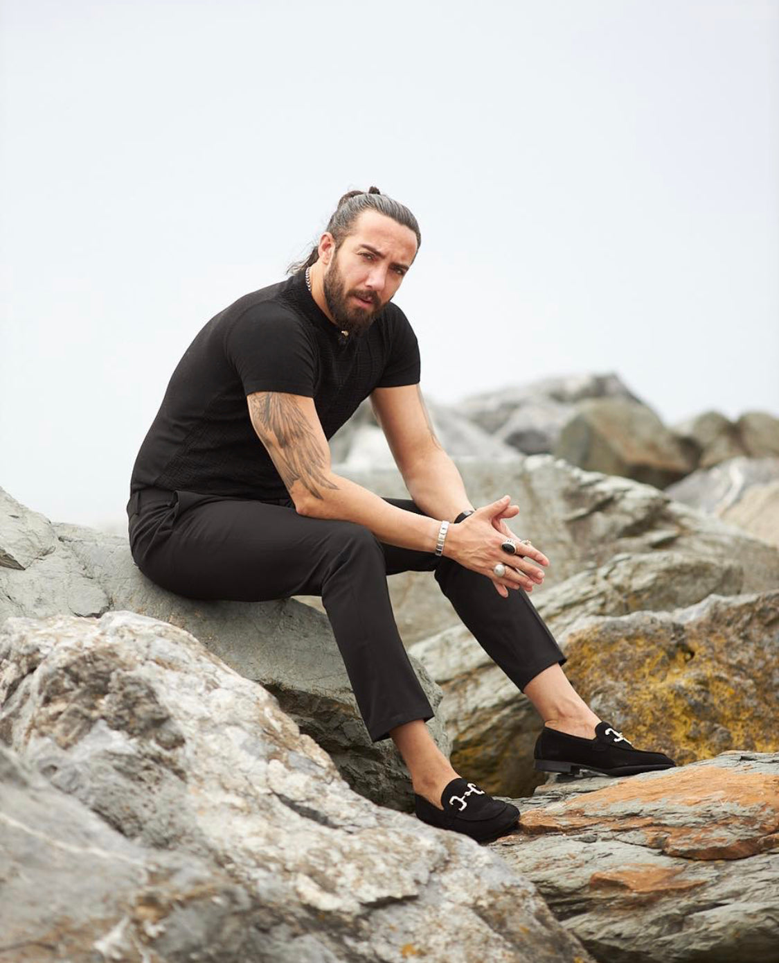 Black Lux Suede Loafers