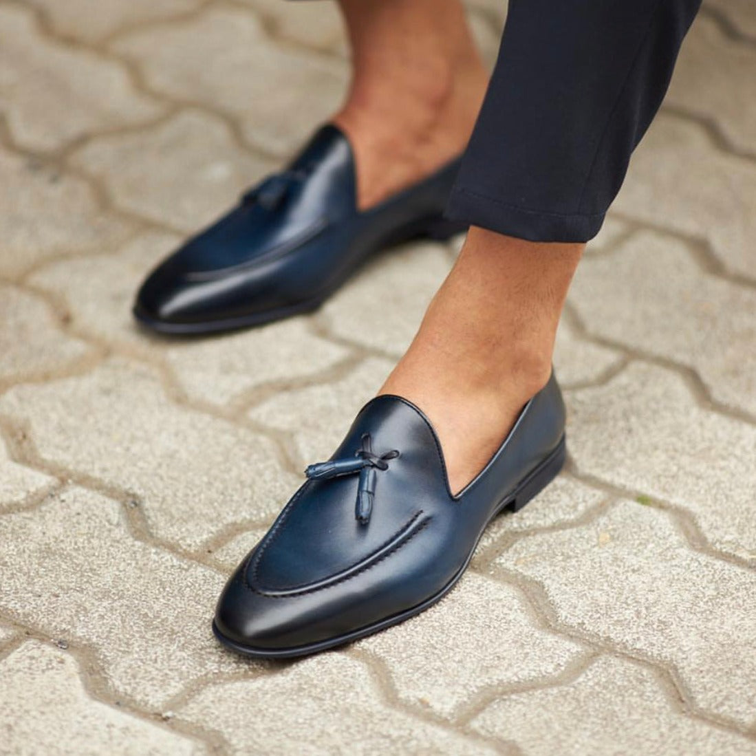 Blue Tassel Loafer
