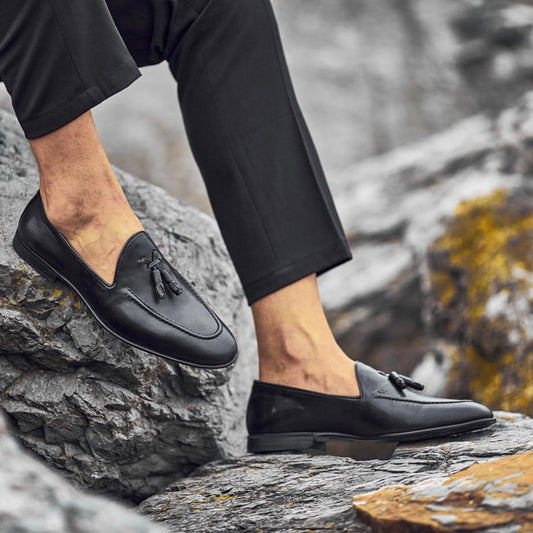 Black Tassel Loafer