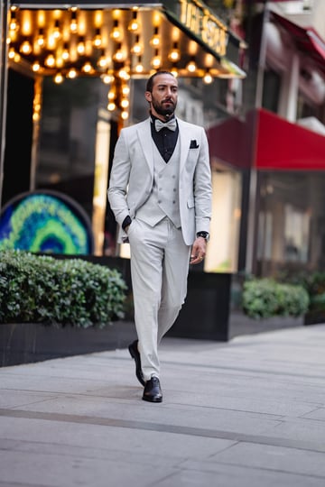 Special Design Linen Fabric Wedding Suit