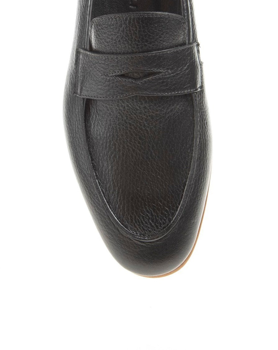 Black Grainy penny Loafer
