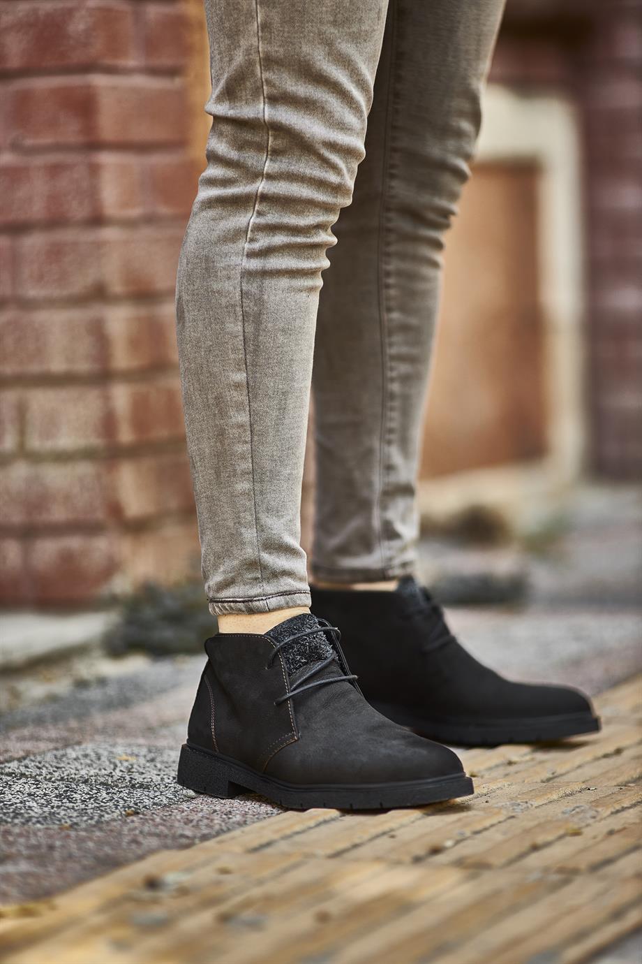 Black Nubuck Chukka Boots