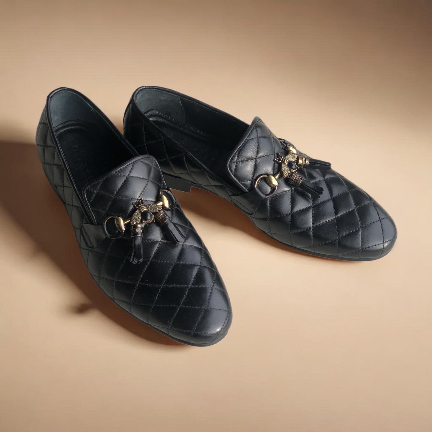 Black Fully Diamond Loafer Bee