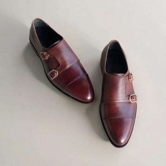 Brown Double Monk Straps