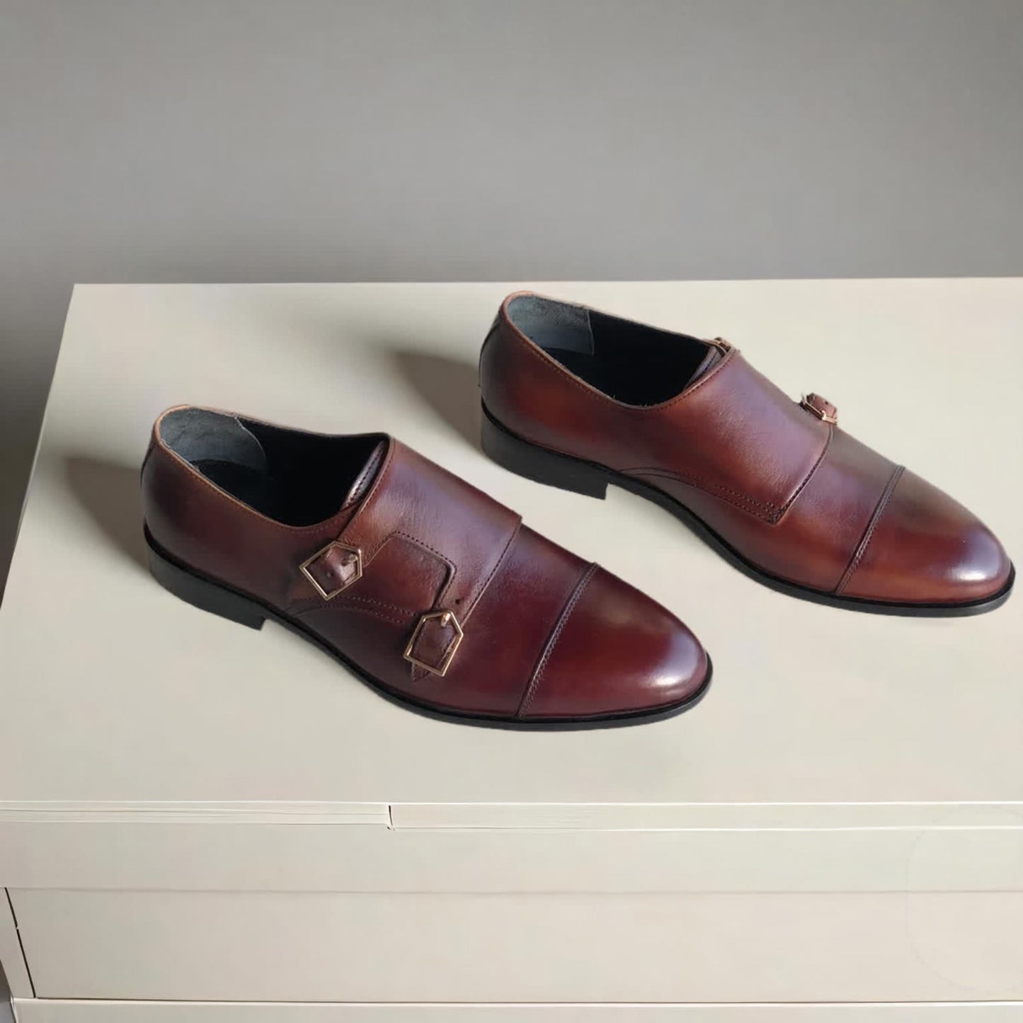 Brown Double Monk Straps
