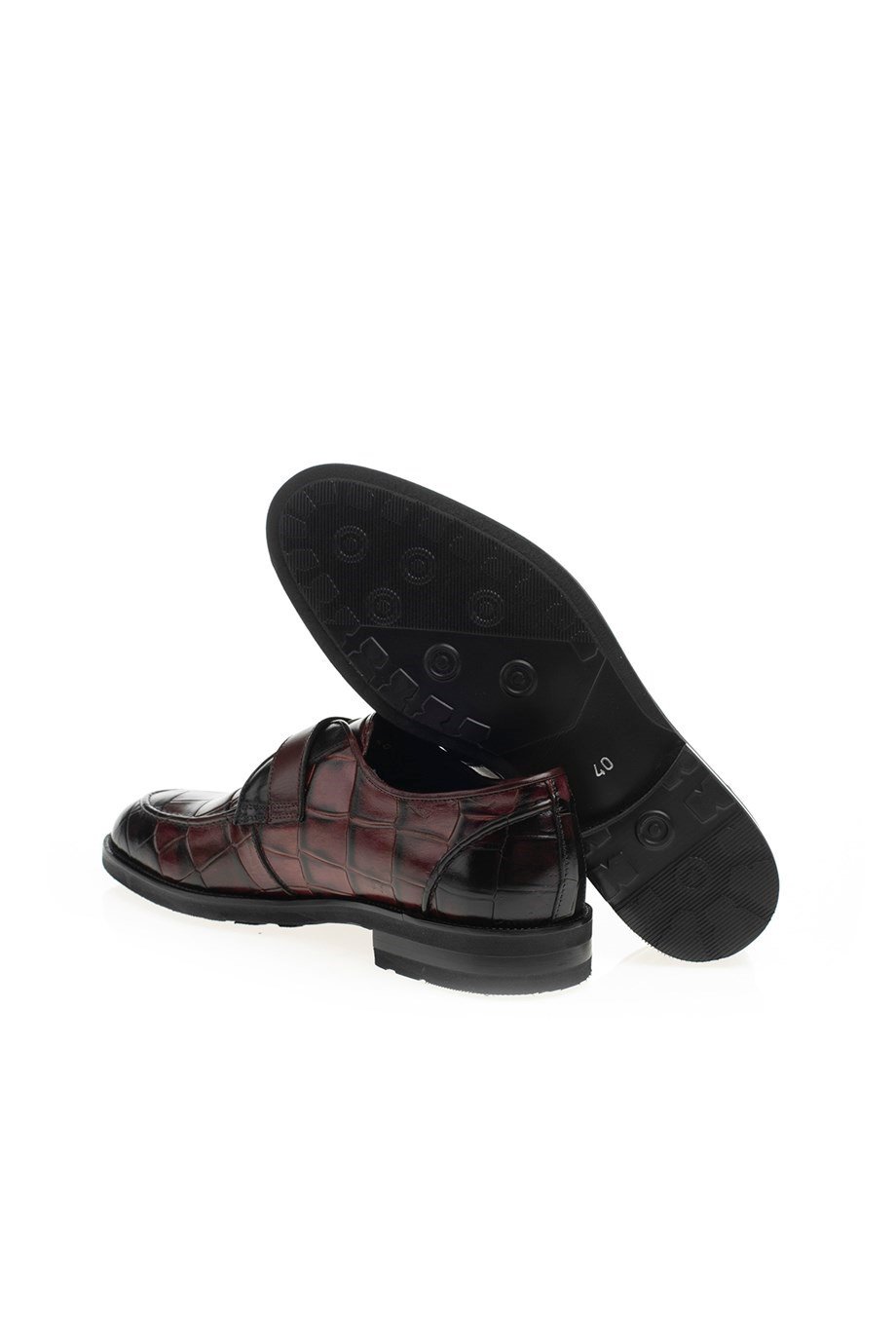 Burgundy Croc Single Monk