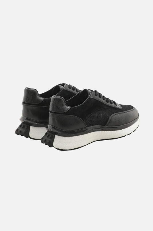 Black Leather Runners