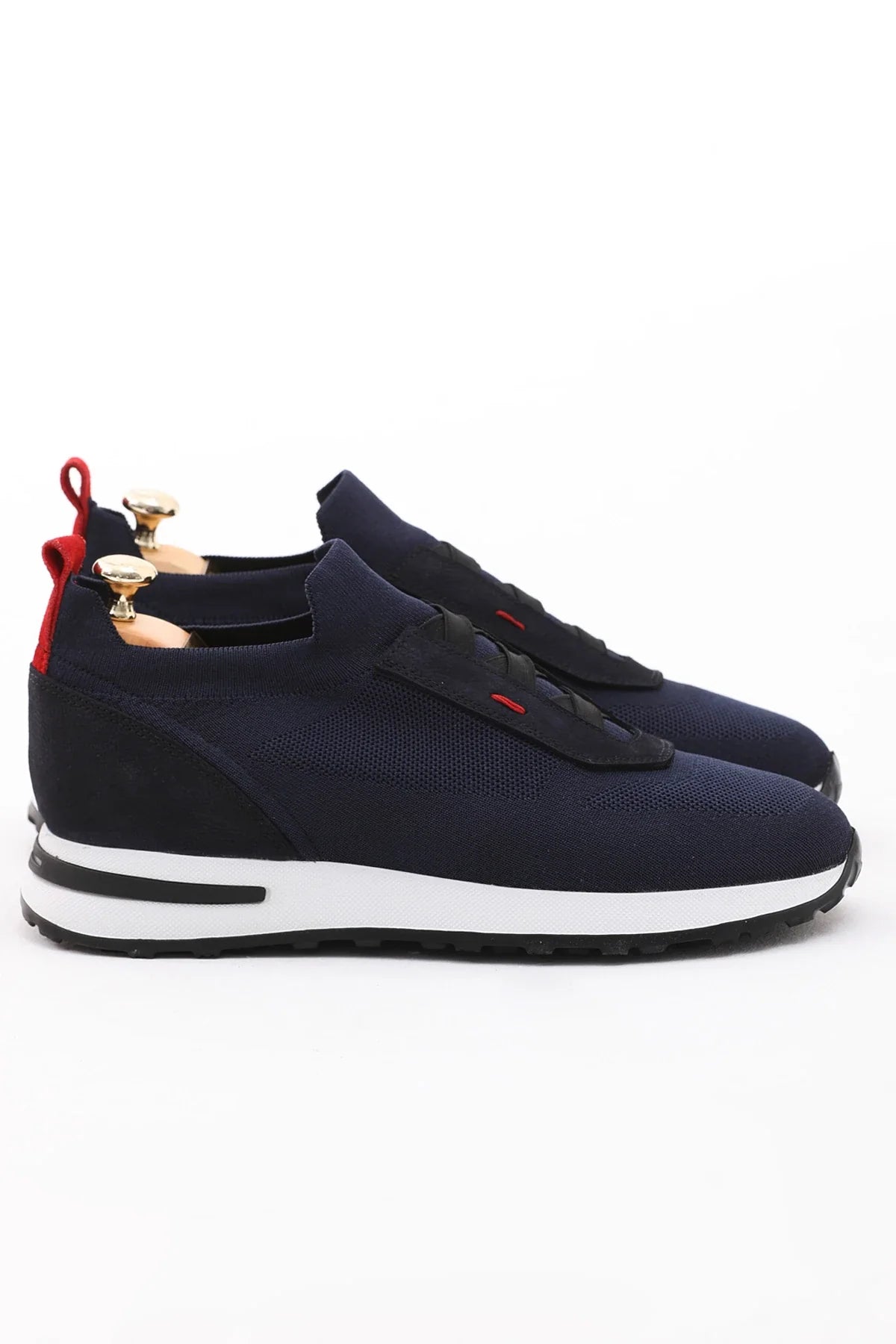 Blue Knitted Casual Runners