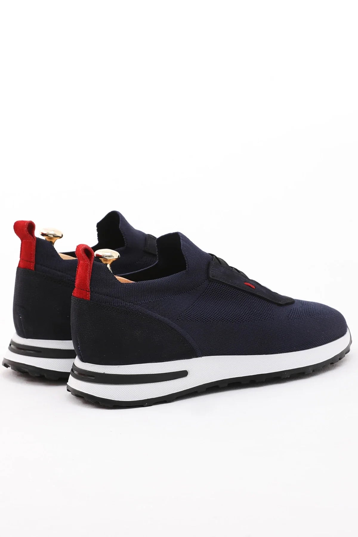 Blue Knitted Casual Runners