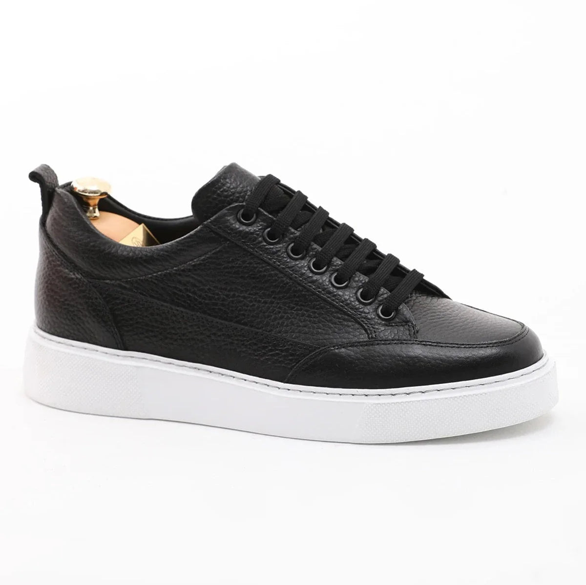Black Leather Sneakers
