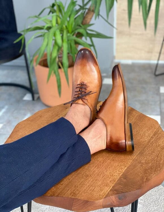 Tan Wholecut Laces